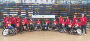 Javi Larrea, Coordinador de Deportes de La Salle, acompañando a España en Lituania