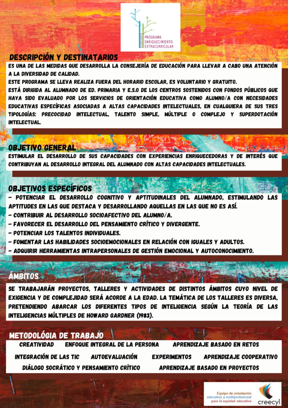 Abierto el plazo de inscripción para los talleres de Altas Capacidades del CREECYL