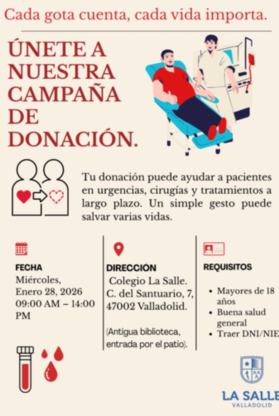 El colegio se suma un año más al proyecto “Dona sangre, dona vida”